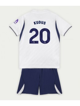 Otroški Nogometna dresi replika Tottenham Hotspur Mohammed Kudus #20 Domači 2026-27 Kratek rokav (+ hlače)